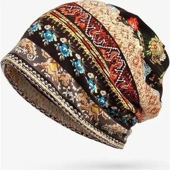 Čepice Unisex podzimní beanie čepice s maskou | Stylová ochrana hlavy - hnědý