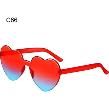 Sluneční brýle Srdcové barevné sluneční brýle na party | Ochrana před sluncem - C66
