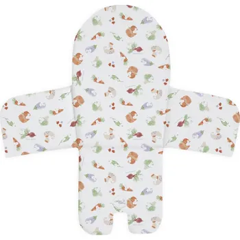 Dětsný nábytek CEBA Vložka do jídelní židle (38x28) Basic Winter Garden 26x24x40 bílá