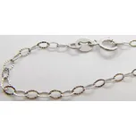 Klenoty Budín Dámský gravírovaný zlatý řetízek z bílého zlata 585/1,11gr 42cm H799 (Klenoty Budín Dámský gravírovaný zlatý řetízek z bílého zlata 585/1,11gr 42cm H799)