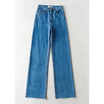 Dámské džíny Dámské stylové džíny s vysokým pasem Barva: Tmavě Modrá, Velikost: L