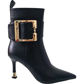 Dámské kozačky Kotníkové kozačky se zlatou sponou Gai Mattiolo Rita Black Velikost: 37