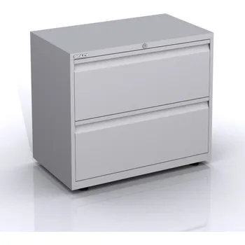 Kartotéka BISLEY Kovová kartotéka dvouzásuvková SYC08/0/2 [dopravní bílá (ba5, RAL 9016), strukturovaný lak]