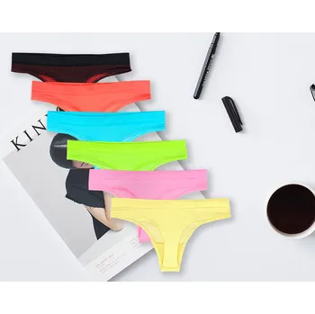 Kalhotky GREENICE Bezešvá jednobarevné tanga GREE-6780 - 3 ks v balení Barva: Mix, Velikost: L/XL