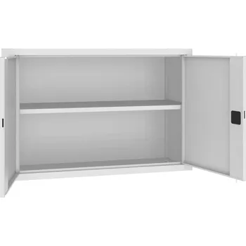 MALOW Spisová skříň kovová SBM 804 M 810 x 1200 x 435 mm [světle šedá, červená RAL 3020]