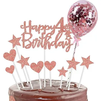 Jedlá dekorace na dort Dekorace na dort s číslem narozenin Modrá 5