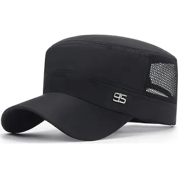 Čepice Letní pánská military čepice | Kšiltovka pro muže - Černá,55-60 cm
