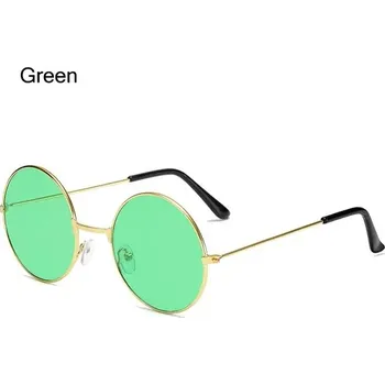 Retro kulaté sluneční brýle pro ženy a muže | Ochrana před sluncem - Zelená