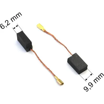 152 uhlíkové kartáče 6,2 x 9,9 mm