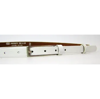 Módní doplněk PENNY BELTS Kožený opasek 15-1-00 bílý - 105 cm