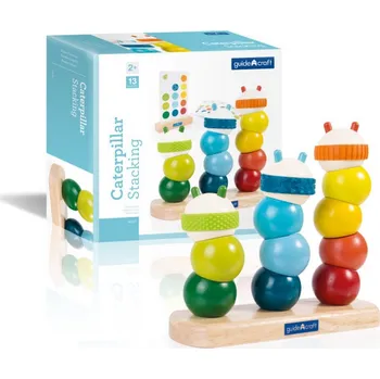 Dřevěná hračka Skládání podle předloh Guide Craft "Housenka"