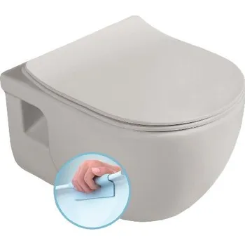 Sapho Brilla - Závěsné WC, Rimless, matná béžová 100614-114