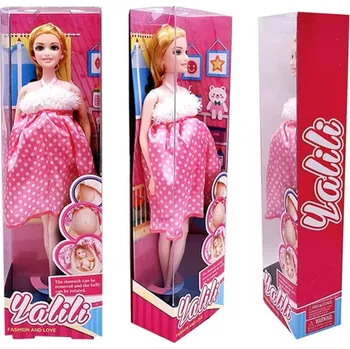 Panenka Plně pohyblivá těhotná panenka s miminkem v bříšku + šaty Varianta: C