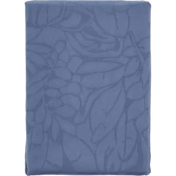ubrus Södahl, Ubrus Abstract Leaves Damask 140 x 370 cm sytě modrý - Formadore
