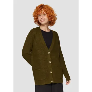 Dámský svetr s.Oliver dámský kardigan s kapsami khaki Velikost: XS