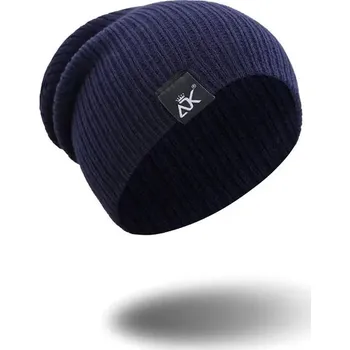 Čepice Zimní čepice dámská a pánská háčkovaná teplá | Stylová ochrana hlavy - Námořnická modrá