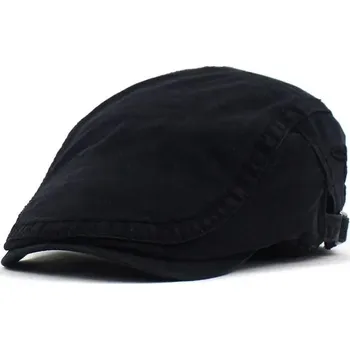 Čepice Jarní čepice s výšivkou a kšiltem | Baseballová čepice - Černá,Nastavitelná délka 56-61 cm