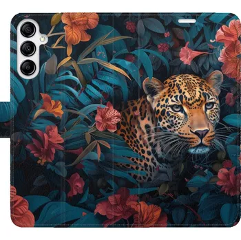 Pouzdro na mobilní telefon Flipové pouzdro iSaprio - Flower Jaguar 02 - Samsung Galaxy A14 / A14 5G