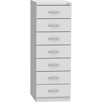 Kartotéka KOVOS Kartotéka sedmizásuvková pro formát A6 KAR 62D7 [světle šedá]