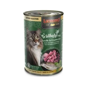 Krmivo pro kočku Leonardo Superior Selection Krůtí se pstruhem a brusinkami balení 400 g - od psiskoty.cz