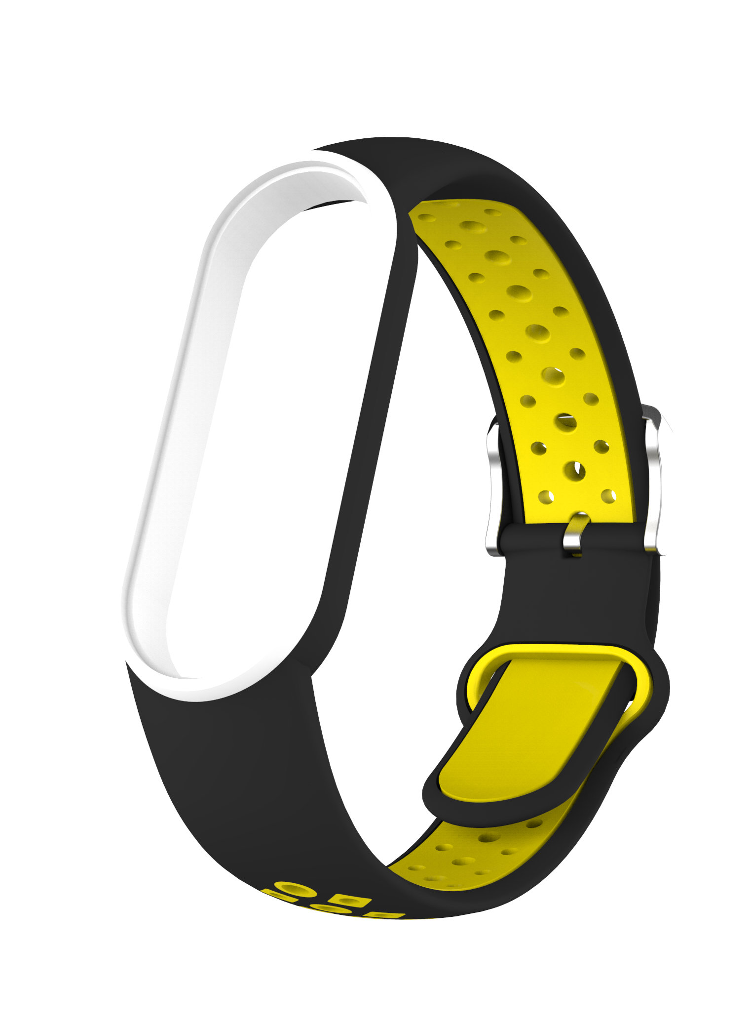 Náhradní náramek Mi band 7/6/5 EF Barva: Černo-Žluto-Bílá, Pro Přístroj: Xiaomi Mi band 5/6/7