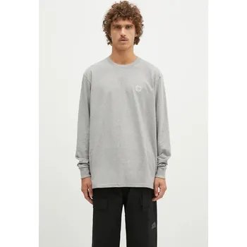 Bavlněné tričko s dlouhým rukávem 1017 ALYX 9SM Regular Fit Longsleeve Crewneck Tee šedá barva, AAMTS0483FA01, M, 90X