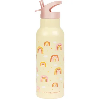 Láhev A Little Lovely Company - nerezová láhev na pití, 500 ml - duha