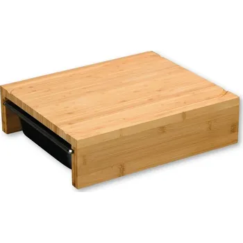 Kuchyňské prkénko Kesper 58355 Krájecí prkénko s odkládacími miskami, nerez, 35 x 29 x 9,5 cm, přírodní