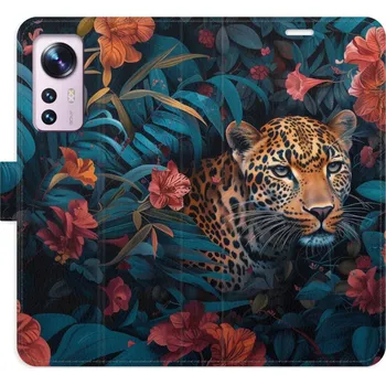 Pouzdro na mobilní telefon Flipové pouzdro iSaprio - Flower Jaguar 02 - Xiaomi 12 / 12X
