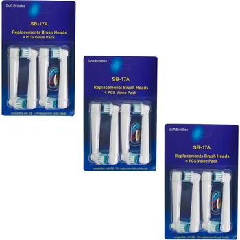 Elektrický zubní kartáček OZEO ORA Náhradní hlavice na kartáčky Oral B - SADA 12 kusů