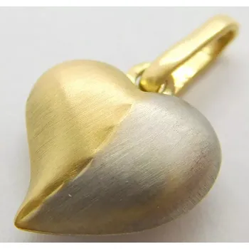 Přívěsek Klenoty Budín Dámský zlatý přívěsek z bílého a žlutého zlata srdíčko 585/0,48gr H753 (Klenoty Budín Dámský zlatý přívěsek z bílého a žlutého zlata srdíčko 585/0,48gr H753)