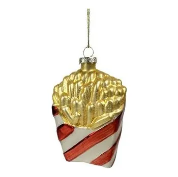 Vánoční dekorace OZDOBA VÁNOČNÍ HRANOLKY 7X4X11,5CM SKLO