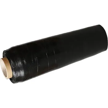 Obalový materiál Ruční stretch fólie PŘEDEPNUTÁ ČERNÁ 600m - 8my / 420mm (8my / 600m návin)