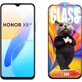 3D Ochranné tvrzené sklo na Honor X8 5G - Mr. Cat ESD