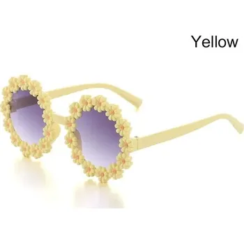 Dětské vtipné sluneční brýle Daisy | Ochrana před sluncem - Žlutá