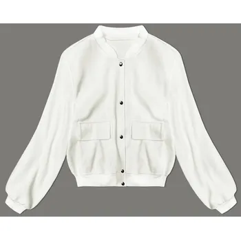 Dámská cargo bunda Nadýchaná bílá dámská bomber bunda Made in Italy, odstíny bílé uni velikost i392_23515-50