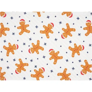 prostírání Home Elements Prostírání Perníčky bílá, 33 x 45 cm, hnědá