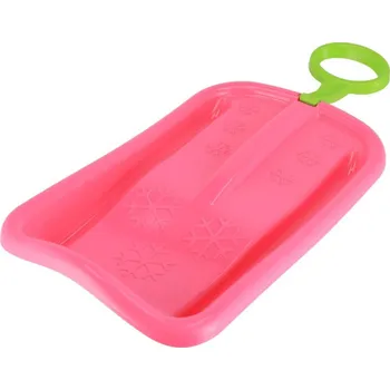 Boby BABY MIX Sáňkařská skluzavka s pohyblivou rukojetí SNOW ARROW 74 cm růžová růžová