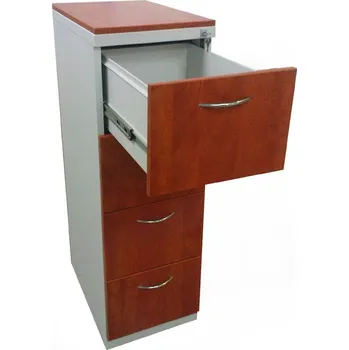 Kartotéka KOVOS Kovová kartotéka s dřevěnými čely REG 44 Lamino [dezén třešeň]