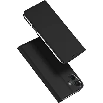 Pouzdro na mobilní telefon Prémiové flip pouzdro DUX DUCIS SKIN - Apple iPhone 16 - černé (Flipové knížkové vyklápěcí pouzdro DUX DUCIS SKIN na mobilní telefon Apple iPhone 16 černé)