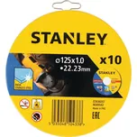 STA38257 STANLEY FATMAX 10DÍLNÁ SADA KOTOUČŮ ⌀125 X 22,2MM X 1,0 MM V KOVOVÉ KRABIČCE