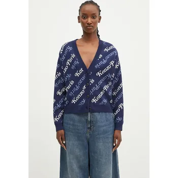 Dámský svetr Svetr s příměsí vlny Kenzo by Verdy Cardigan, S, námořnická modř, 59X