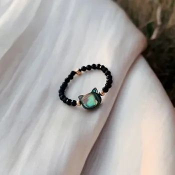 Prsten Párové prstýnky s měsíčním kamenem | Šperky - Černá