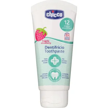 zubní pasta Chicco Oral Care Toothpaste zubní pasta pro děti příchuť Strawberry 12 m+ 50 ml