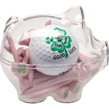 SPORTIQUES dárkové balení pro golfistu - prasátko Good Luck Barva: Růžová