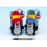 Krtek s modro-žlutým kulichem 15cm