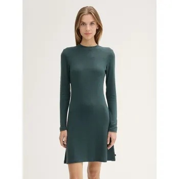 Dámské šaty TOM TAILOR® DÁMSKÉ ÚPLETOVÉ ŠATY NAD KOLENA - ZELENÉ L