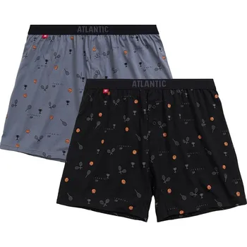 Boxerky Sada 2 pánských trenýrek Atlantic 2MBX-052 A'2 S-2XL Velikost: S, Barva: černo-modrá