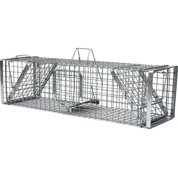 Myslivost Profesionální pozinkovaný sklopec 134x34x34 cm se dvěma vstupy