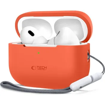 Příslušenství pro sluchátka POUZDRO TECH-PROTECT SILICONE APPLE AIRPODS PRO 1 / 2 NEON ORANGE